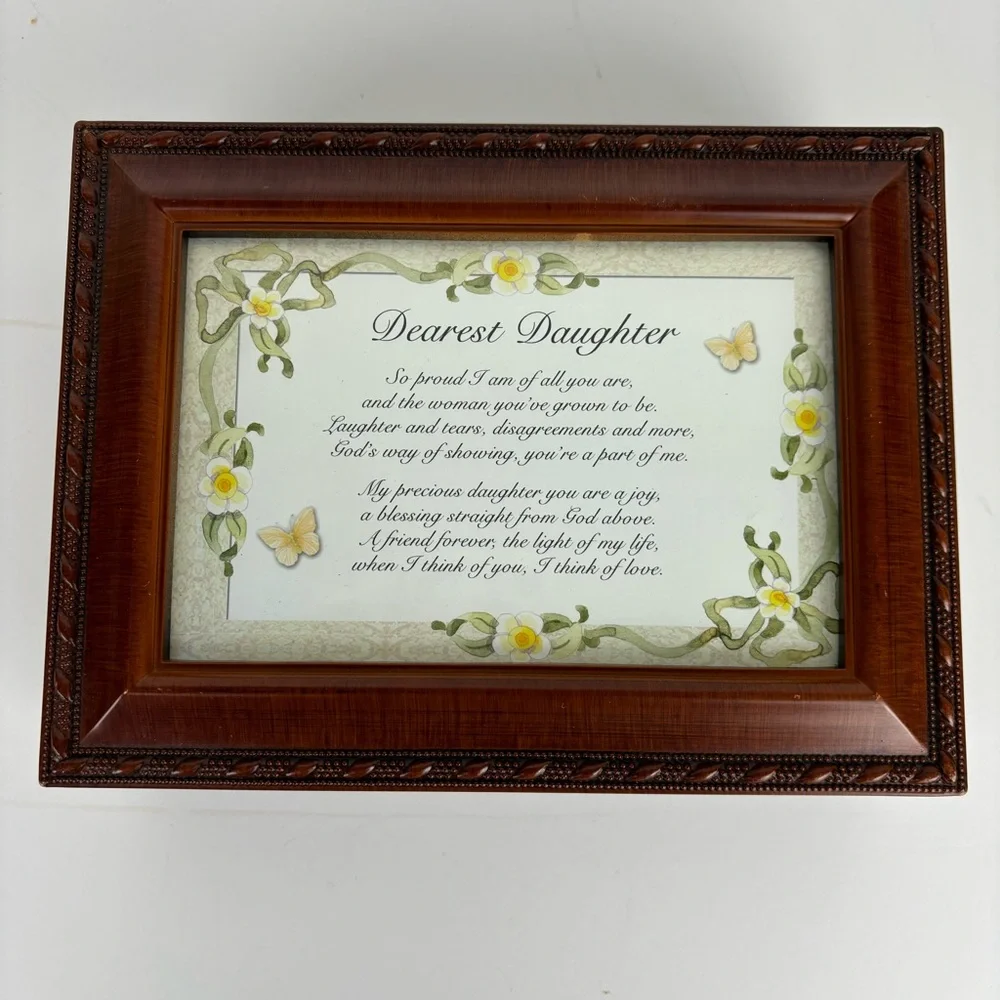 Cottage Garden-Dearest Daughter woodgrain music box-You Light Up My Life
